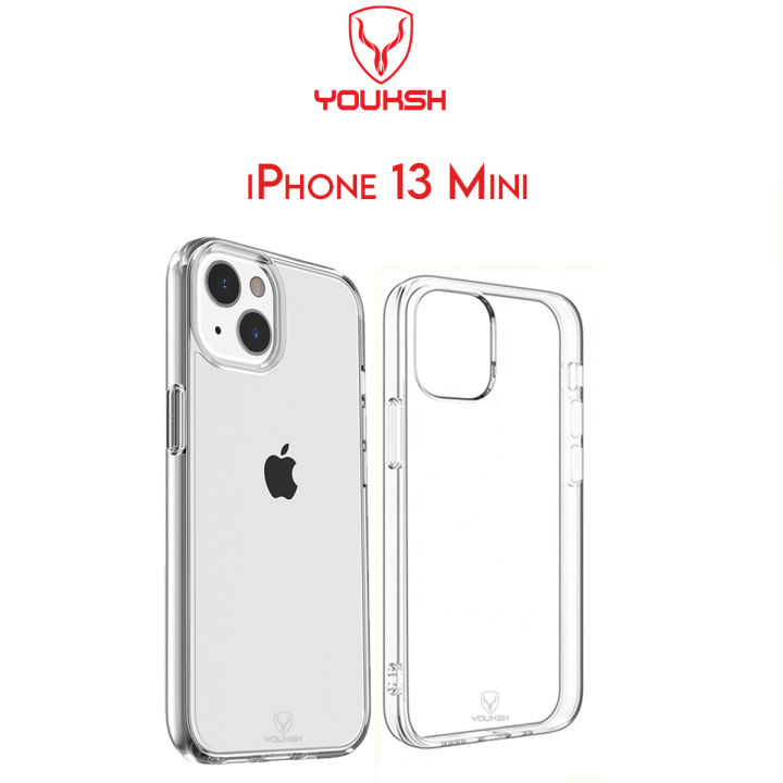 YOUSKH iPh 13 Mini (5.4) Transparent Case - Youksh iPh 13 Mini (5.4) Transparent Cover - Transparent Soft Shock Proof Jelly Back Cover.