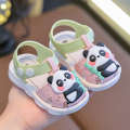 Girls' Spring/Summer Anti Kick Cute Baby 0-3 Year Old Indoor and Outdoor Walking Shoes Soft Thick Sole Baotou Sandals. 