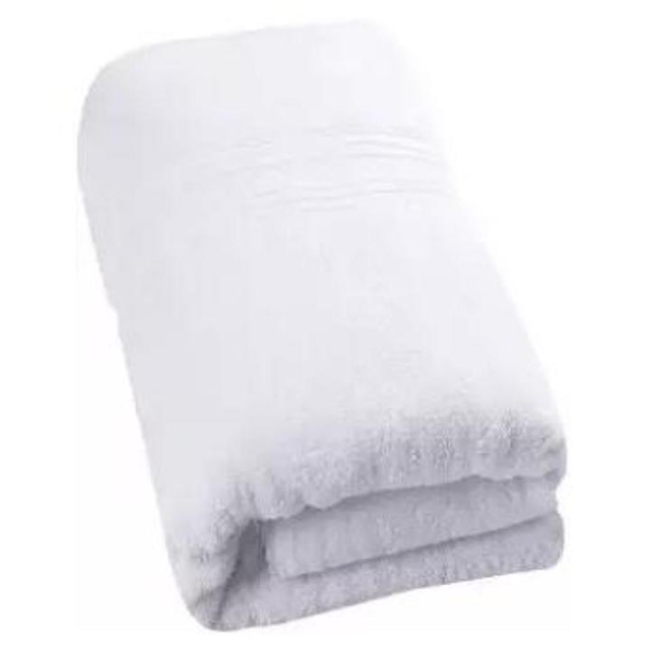 Export Quality Cotton Bath Towel - 35 x 70 Inches - White