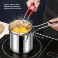 Frying Pot with Strainer  Multifunctional French Fries and Chicken Fryer  Kitchen Cooking Tool with Frying Basket  Perfect for Deep Frying and Various Cooking Needs 1200ML Multipurpose Fries Samosa pakora Fryer. 