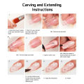 Monja 7Pcs/Set Acrylic Nail Art Set, Clear Pink Acrylic Nail Powder Set Polymer Nail Powder With Acrylic Liquid, 58 ML Liquid Monomer Nail Extension Tool Set,  With Nail Brush, Nail Form,  Glass and DIY Nail Art Tool Beginner Nail Acrylic Extension Set. 