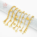 Grace Wholesale Factory Price 18K/24K Gold Plate Watch Bracelet Mens Bracelets Dubai Gold Bracelet. 