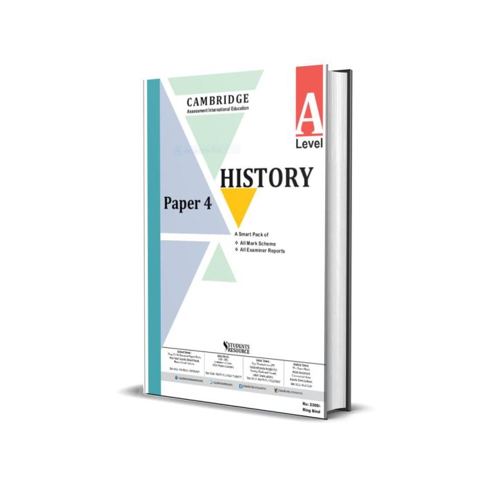 A Level History 9389 Paper 4 Yearly | 2017-202 | Ring Bind | Mark Scheme
