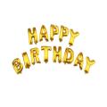 Happy Birthday Foil Balloons Set - Golden- 13 Pcs / Happy Birthday Banner Golden Foil Balloons for Decoration / Happy Birthday Foil Balloons - Decorations Balloon Letter Foil Alphabet Birthday Banner. 