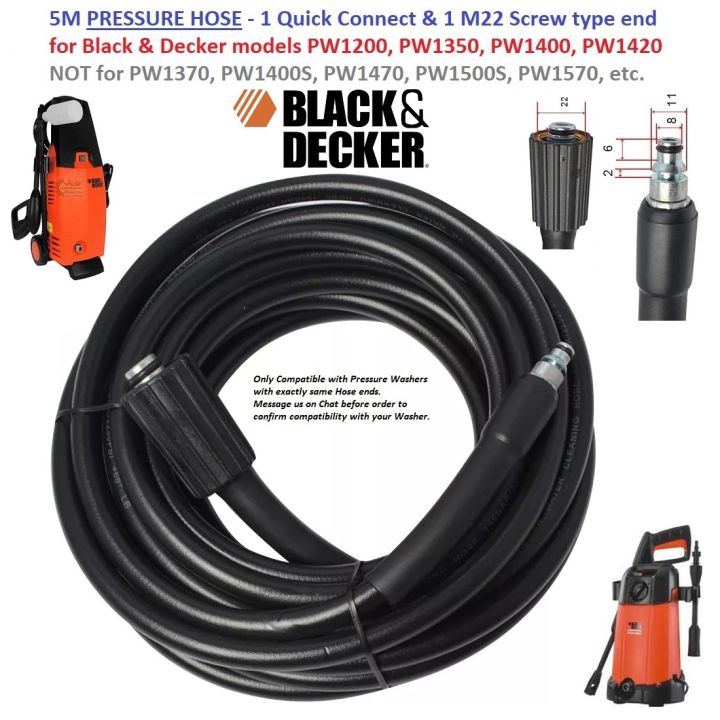 Black%20n%20Decker%20Pressure%20Hose%205%20meter%20for%20PW1200%20Pressure%20Washers%20-%201%20Click%20end%20-%201%20M22%20Threaded%20end%20-%20also%20for%20Total,%20Ingco,%20Emtop%201200%20Watts%20only,%20CPT%2052003,%20etc.%20-%20Image%209