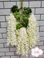 Whimsical Wisteria Wonder: 3-Head Artificial Wisteria Garland Hanging Flower Blooms - Pack of 6. 