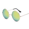 Classic Round Sunglasses Woman Vintage Circle Design Sun Glasses For Woman Male Small Frame Metal Colorful Ocean Mirror Retro. 