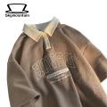 Skymountain Teenager T-shirt Short Sleeves Wear-resistant Preppy Style Men T-shirt. 