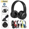 P47 Wireless Headphones Over Ear Super Bass 5.1, Volume Control, Bluetooth, Card Support SD, LED Lights, Compatible with Apple & Android, Built-in Microphone, FM Radio. 