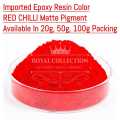 Red Chilli Matte Pigment (IMPORTED) - Beautiful Color for Epoxy Resin, Candle, Soap, Paint Making - Oil Base Pigment. 