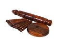 Wooden Bangles Stand , Chori Stand, 9 rods Jewellery Stand Hand Crafted Best for Girls Women's Bangles & Jewellery Storage. 