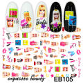 2020 New Cartoon Kids Barbie Nail Art Sticker Snow White Emoji Barbie Simpson. 