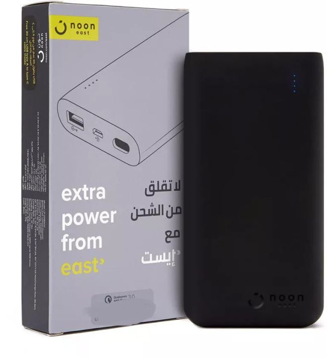 10000 mAh Power Bank By Noon East -10000 mAH With Fast Charging 3.0 For Mobile & Tablet Black including power banks and USB cables