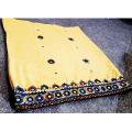 Sindhi/ balochi embroidered large size original karhai handmade yellow chadar for ladies. 