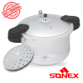 SONEX Elegant Steamer Pressure Cooker | 13Ltr - 15Ltr - 18Ltr | Aluminium | Heavy Weight Pressure Cooker | Best Pressure Cooker | Sonex Steamer. 
