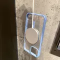 Phone Case For Apple iPhone 8,Magsafe Magnetic Wireless Charging Matte Transparent Acrylic Hard Cover. 