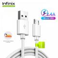 100% Original - Infinix Micro High Speed Fast USB Data Cable - Imported High Quality Fast Charging Cable - Best Android Phones Cable Designed By Infinix, For Infinix Smartphones Fast Cable. 