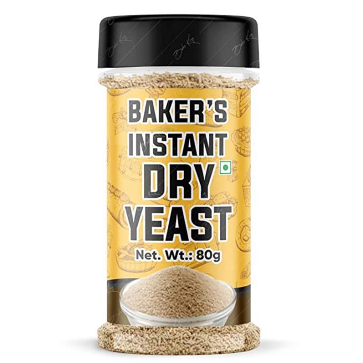 BAKE KING Baker's Instant Yeast 80grm | Active Dry Yeast Powder for Baking Bread and Cake