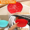 Air Fryer Liners Silicone, 8 Inch Air Fryer Basket, 2-Pack Reusable Air Fryer Liner, Food Grade Accessories, Replacement of Parchment Liners, No Need to Clean the Fryer. 
