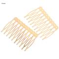 Vintage Blank Metal Hair Comb for Bridal Hair Accessories DIY 5.6cm Gold. 