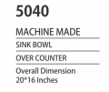 SA Kitchen Sink Bowl Machine made Stainless Steel KitchenBar Sink Silver (50*40). 
