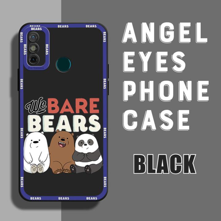 AMORVOR for Tecno Spark 6 Go Spark Go 2020 2021 Back Cover We Bare Bears Case Camera Protection Soft Silicone TPU Phone Cases