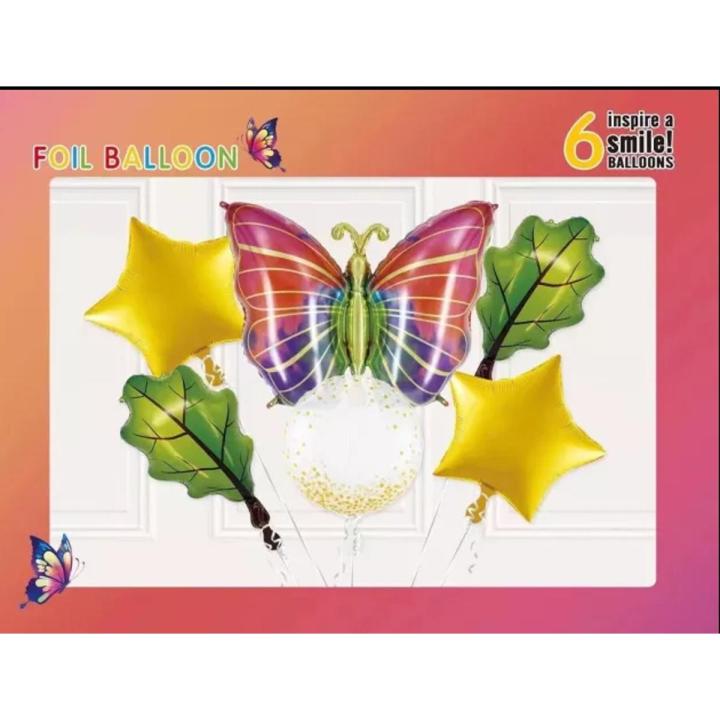 Butterfly Shape foil Balloon 6pcs