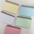Simple Horizontal Line Colorful Tearable Coil Book Index Card Small Notebook Message Pad. 
