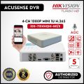 HIKVISION DS-7104HQHI-M1/S 4-ch 1080P Mini 1U H.265 AcuSense DVR -Turbo HD Products DVR Value Series-Up to 6-ch IP camera inputs supported DVR-Deep learning based human and vehicle targets classification of Motion Detection 2.0 DVR. 