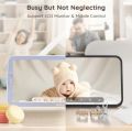BOIFUN 5-inch Smart Video Baby Monitor with 1080P 360 Camera, Motion & Cry Detection, Humidity & Temperature Monitoring, Pan-Tilt-Zoom, Night Vision, Two-Way Audio [Smart APP Control]. 