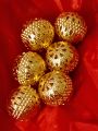 20 pcs Decorative Gold Metal Bead for Thread Tassel Embellishment | Hollow Ball Beads Diy Beads for Jewelry Making. 