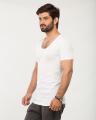 Half Sleeve Vest-White. 