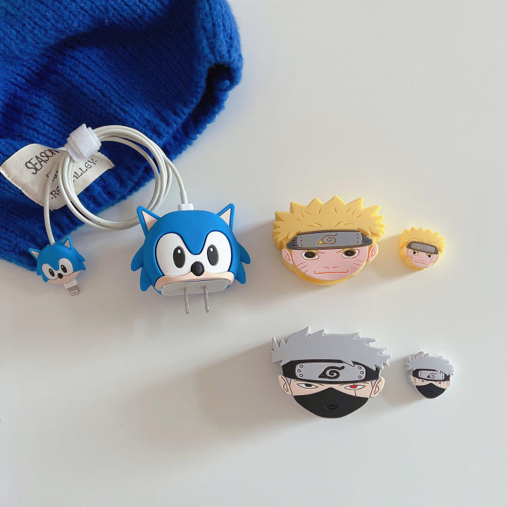 Suitable for Apple 12 charger protective cover Cartoon bite protective cover Cord bite USB charging head protective cover