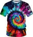 Graphic optical illusion 3D printed T-shirt men women clothing casual short sleeve tops vortex pattern tshirt oversized T shirt. 