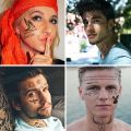 temporary face tattoos music symbols tattoo neck face hand stickers tattoo geometric letters tatoos wrist body art for boys men. 