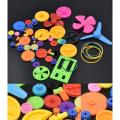1set Colorful DIY 55 kinds of Plastic Gear Gearbox Toy. 