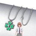 New Anime Tokyo Revenger Necklace Four Leaf Clover Pendant Necklace for Women Girl EVICH. 