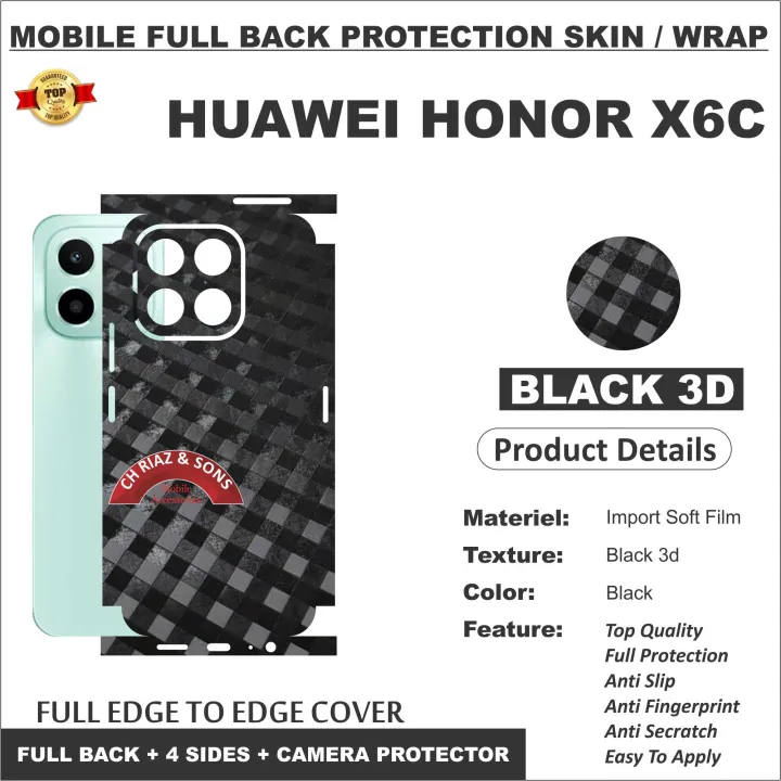 Huawei%20Honor%20X6C%20FULL%20BACK%20360%20premium%20Protection%20Skin%20Wrap%20/%20Protection%20Sticker%20With%204%20sides%20and%20camera%20Protection%20full%20cover%20Premium%20Quality%20-%20Image%202