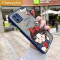 chenyyka For OPPO A16K OPPO A16E Case Cartoon Cute Snow White Thin Edge Frosted Transparent Hard Cases Shockproof Casing Full Cover Protect Case. 