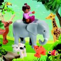 Animal Model Figures Compatible Duplo Big Size Building Block DIY Cartoon Animal Brick Educational Toy For Children. 