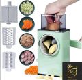 Vegetable Slicer Upgraded Hand Crank Cutter Multifunctional Chopper Veget Graters Shredders Fruit Kitchen Tool with 3 Stainless Steel Drum Blades for Vegetable Tomato Potato Cheers. 
