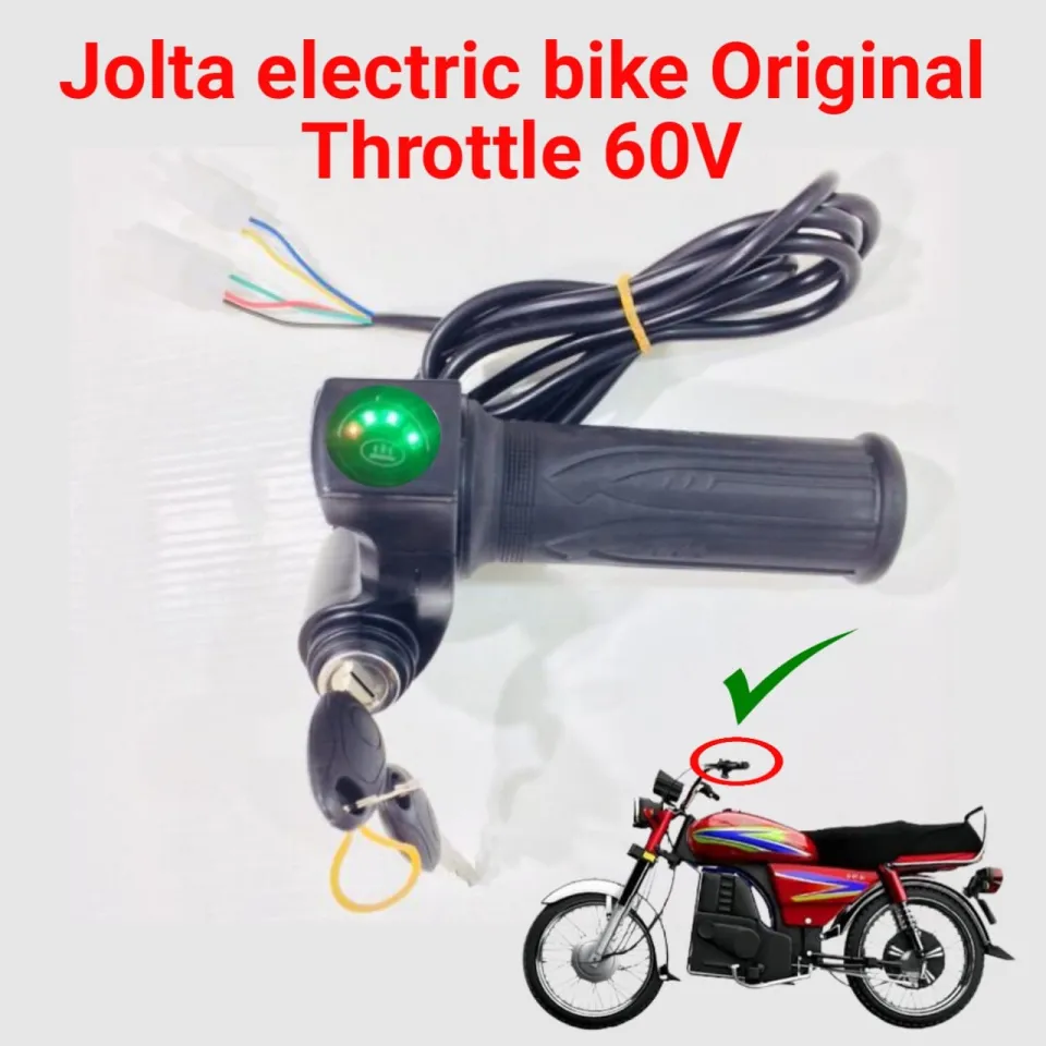 Electric Bike Throttle Grip 60V Jolta Original Throttle with LED