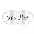 His & Hers - Pair Mugs - 5119 Mug Design. 