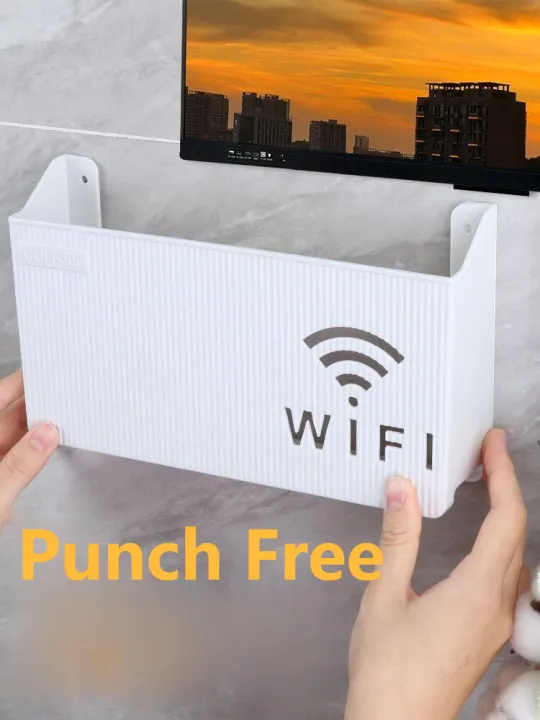 WiFi%20Router%20Storage%20Box%20Rack%20Wall-mounted%20Punch-free%20Living%20Room%20Wall%20Set-top%20Box%20Line%20Finishing%20-%20Image%204