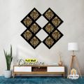 Gift City Presents Special Wooden Wall Clock for Bedroom / 12 Foil Kitchen Tile Stickers / Love these forever happy memories for Home and Offices, DIY Self Adhesive. 