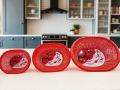 Pack of 3 Plastic Basket Tokri Set – Multipurpose Fruits & Vegetables Tokri – BPA Free Food Grade Kitchen Storage Organizer – Plastic Basket for Sabzi, Phal, Noodles – Multi Color Round Tokri - Basket Set - Tokri Set - Sabzi Tokri - 3 piece Set. 