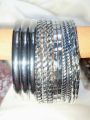 Gold & Silver Color Trendy Bangles Set | Fancy Pakistani Wedding, Mehndi & Party Wear Jewelry. 