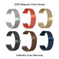 20/22 mm Metal Magnetic Chain Straps for Smart Watches. 