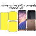 MOTOROLA RAZR 2019 FRONT AND BACK HYDROJELL JELLY PROTECTOR COMPLETE SET. 