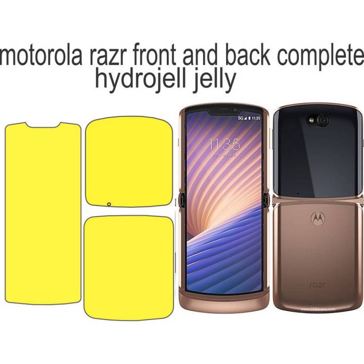 MOTOROLA RAZR 2019 FRONT AND BACK HYDROJELL JELLY PROTECTOR COMPLETE SET